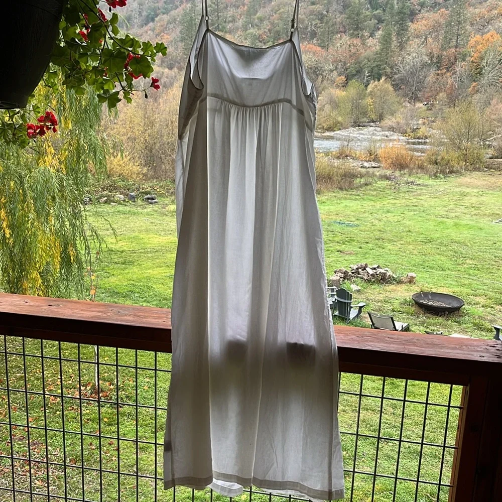 Rare Find! April Cornell White Cotton Butterfly Nightgown; Size S - Picture 5 of 8